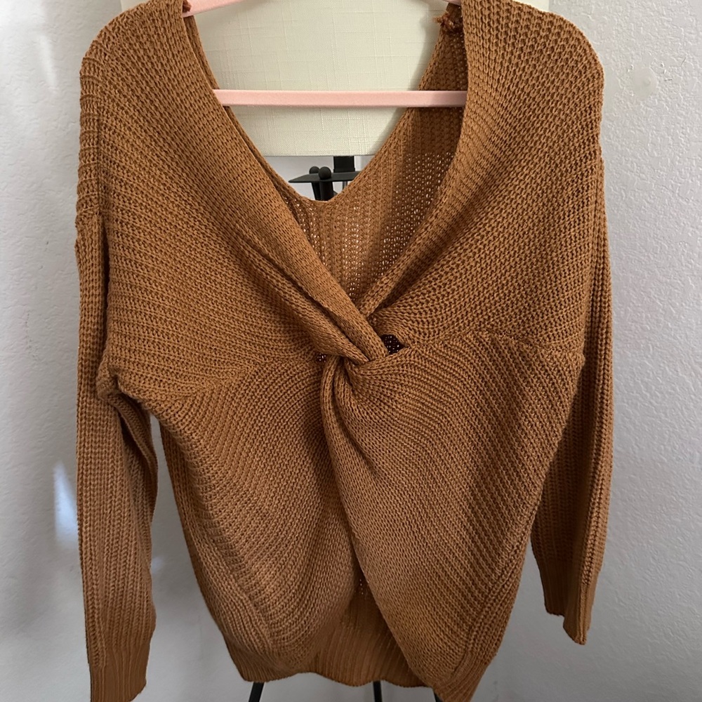 Twist back sweater